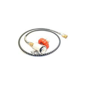Easily fill your airgun on the go with the Complete PCP Fill Station Small Gauge. Features a 1m hose with quick disconnect fittings and a bleed-off.