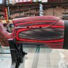 View of the adjustable cheekpiece on the RAW HM1000X LRT Red Laminate 480cc 5.5mm.