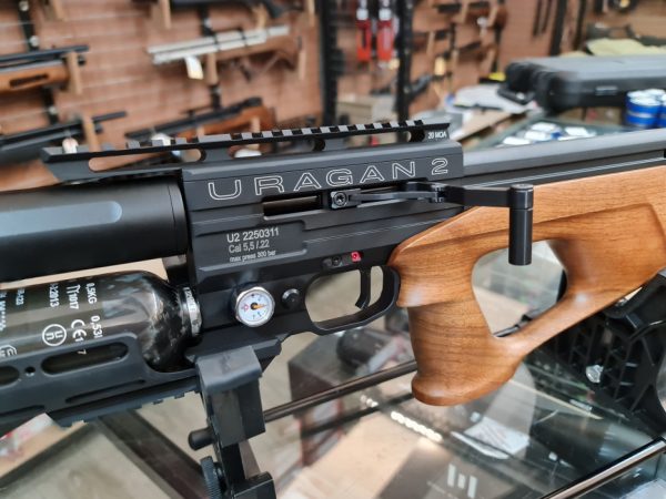 AGN Technology Uragan 2 700 Walnut 5.5mm with open cocking lever.