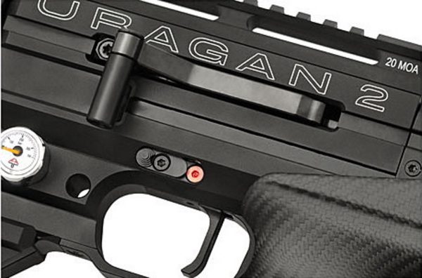 AGN Technology Uragan 2 700 Carbon 5.5mm side-lever cocking can be moved to either left or right.