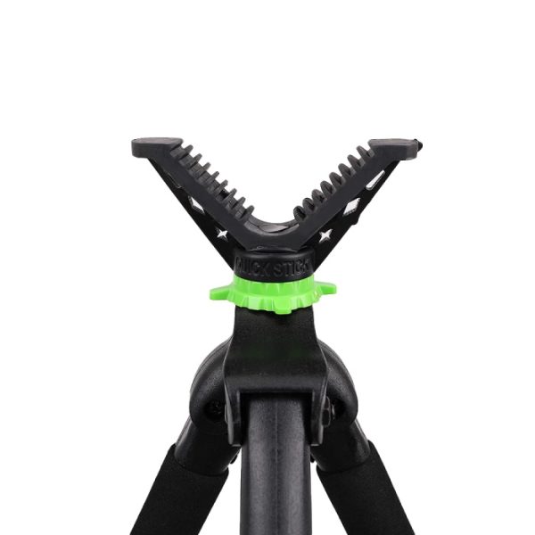 The Quick Stick Shooting Tripod comes omes with a detachable 360° V yoke, which provides a steady platform for shooting.
