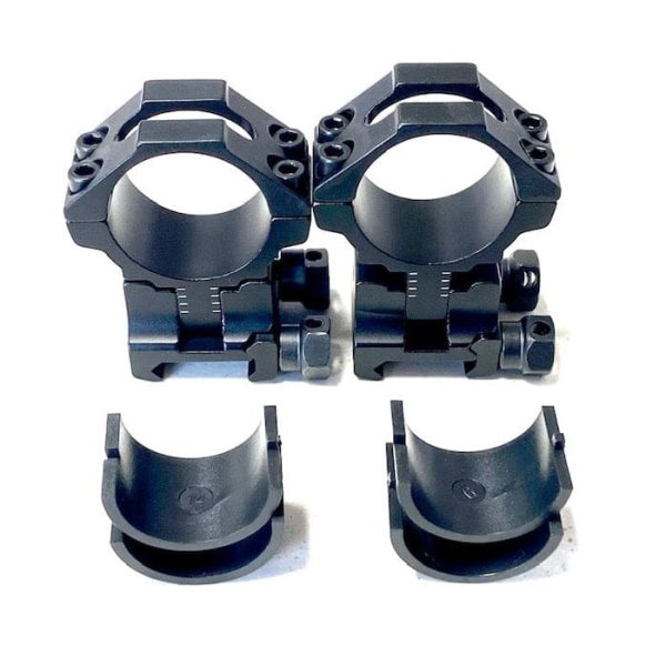 Fit your scope at the perfect height with the 25mm/30mm Adjustable Picatinny 2PCS. They come with inserts, so they're suitable for both 25mm and 30mm tubed scopes.