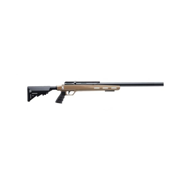 The Snowpeak M30C PCP 5.5mm brings you the best of both a tactical long rifle and modern innovation. This sleek synthetic stock airgun broke away from the "barrel-on-top, airtube below" recipe that manufacturers have followed for years. Here, the barrel and airtube are integrated, looking more like a traditional firearm.