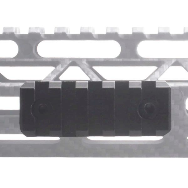 The Vector Optics M-Lok 5-Slot Picatinny Rail let's you use your favourite Picatinny accessories, including lights, lasers, grips, etc.