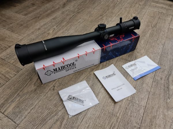 The Marcool ALT 6-24x50 SF HY1303 rifle scope comes with a Sunshade, flip up lens covers and a magnification throw lever. You get brilliantly clear optics at a very affordable price range - an absolute must have for for a PCP rifle!