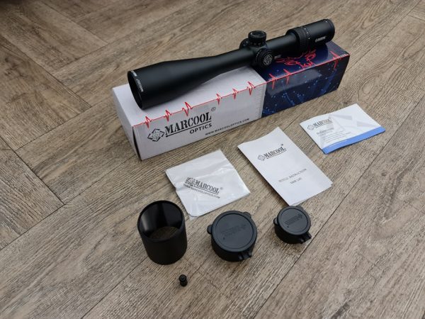The Marcool ALT 6-24x50 SF HY1303 rifle scope comes with a Sunshade, flip up lens covers and a magnification throw lever. You get brilliantly clear optics at a very affordable price range - an absolute must have for for a PCP rifle!