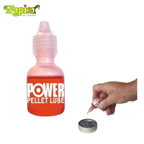Napier Power Pellet Lube 10ml improves accuracy, cleans, protects from corrosion and increases velocity. Endorsed by champions and major manufacturers.