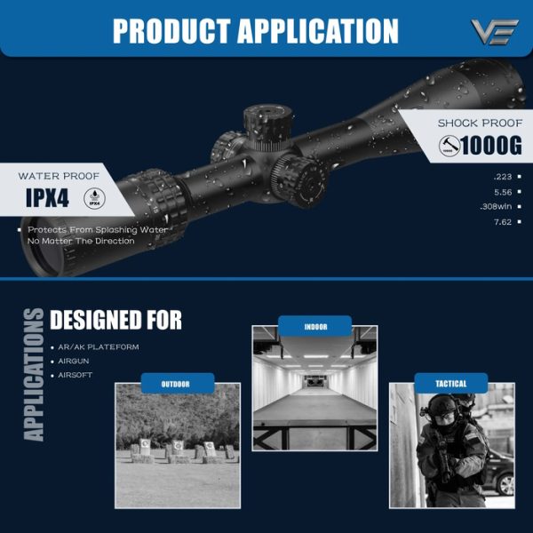 The Vector Optics Sentinel-X 10-40x50 Center Dot or Vector Optics Sentinel-X Pro 10-40x50 Center Dot scopes are a must have for benchrest shooting and competitions at 25 meters. The reticle matches the standard benchrest size target and each graduation coincides with the target rings. Furthermore, used at 40x magnification, the 1.5mm Center Dot perfectly matches the 2mm target bullseye! At 100 meter you can easily see the impact of a .22 hole in the black pard of the card.
