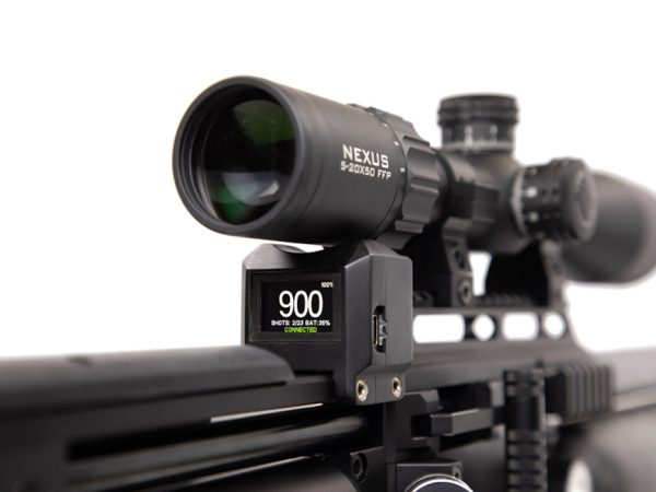 The FX Airguns Chronograph Display will sync up to either the FX Radar Chronograph or the new FX Barrel Chronograph. It provides an instant feedback velocity reading, without the need to look away from your scope