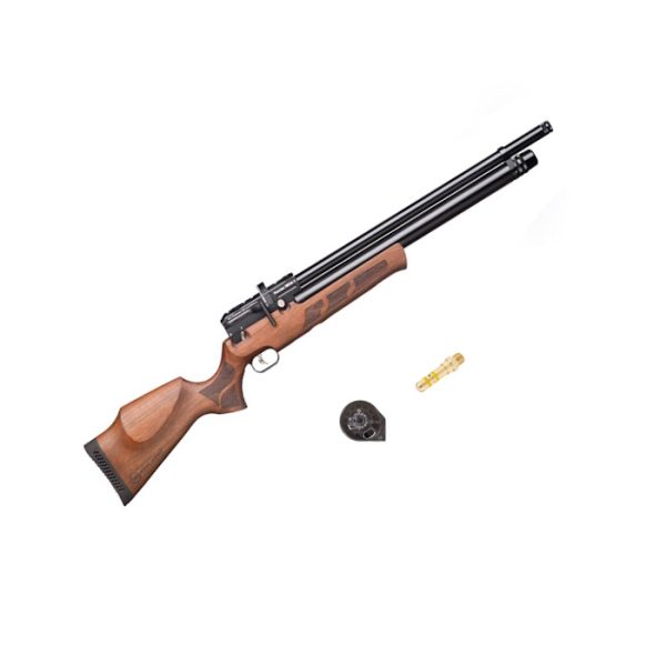 The Kral Puncher SuperMega W 5.5mm, now with a 380cc airtube to increase your shotcount. Extremely accurate with loads of shots, this feature packed rifle is not only affordable, but also a joy to shoulder and shoot.