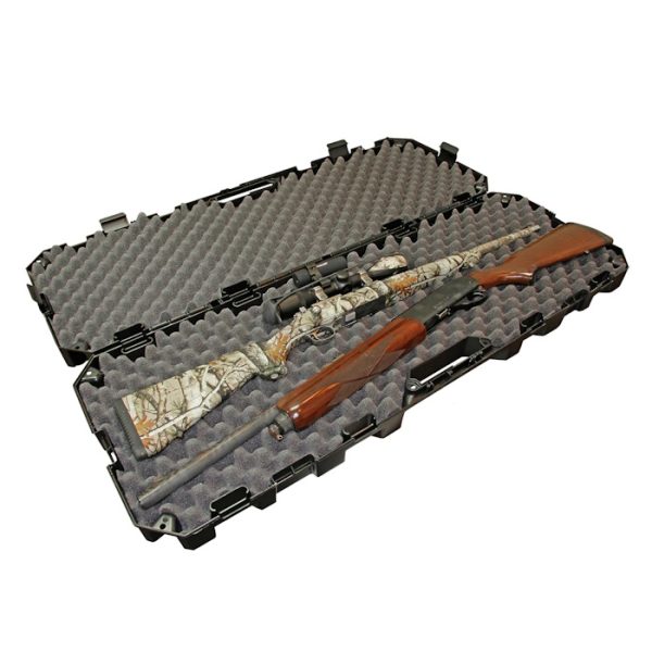 Protect your rifle, scope and accessories with the MTM Tactical Rifle Case 42. Perfect for compact rimfire, centrefire or air rifles, as well as high-end Airsoft rifles and Paintball markers. Far from an entry-level storage and carry solution, this MTM Case-Gard RC42T model comes packed with features.