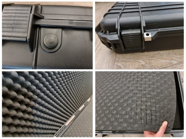 The Nordiske Gun Hard Case features snap latch clips, padlock points, convolute foam, easy-cut foam and easy glide roller wheels for transportation.