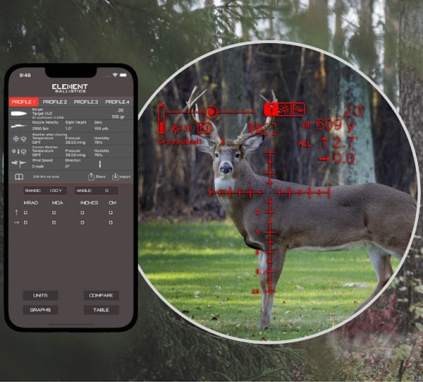 The Element Optics HYPR-7 7x50 gives the superior clarity and resolution of a traditional rifle scope, but with the added benefits of a digital reticle.