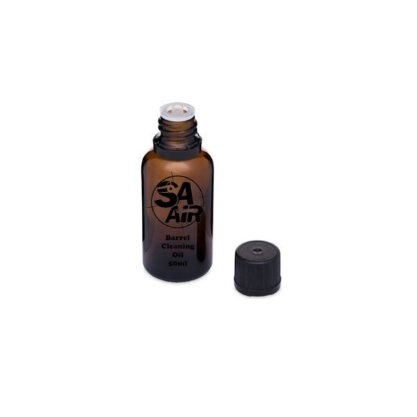 SAA Barrel Cleaning Oil 50ml with dropper cap removes fowling, prevents rust, will not ignite under pressure or cause damage to your barrel or seals.