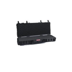 The Extra Heavy Duty Gun Case 1043513 has Egg Shell and Pick and Pluck foam, snap latches, lock points, roller wheels and a rubber seal and air valve.