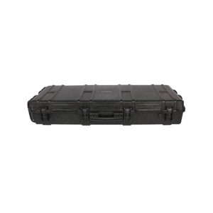The Heavy Duty Gun Case 1124618 features both Egg Shell and Pick and Pluck foam, snap latches, lock points, roller wheels and a rubber seal and air valve.