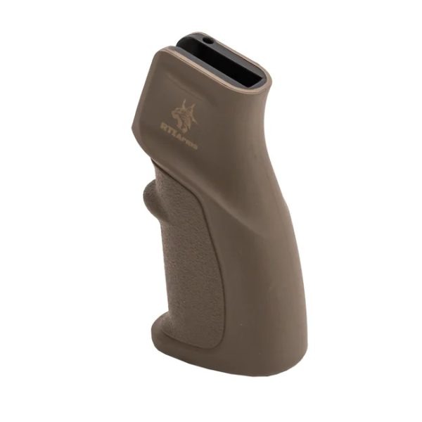 The classic, ergonomic RTI Pistol Grip Tan is made to hold the RTI Priest, Prophet, P-3, etc. firmly and comfortably. It is compatible with all RTI airguns.