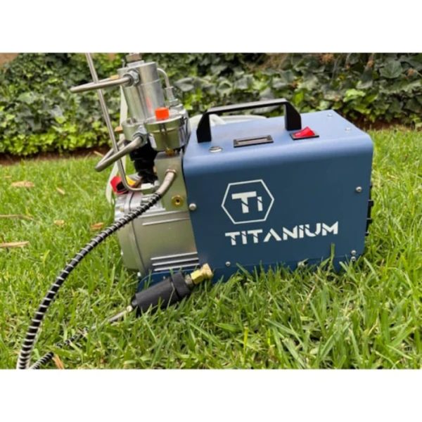 Get the Titanium Mini Compressor 220V 0-300BAR to fill your PCP airgun, without the need of a scuba cylinder. Ultra portable, compact and safe to use.
