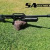 For premium quality and superior sound moderation, get the SA Silencers Compact Carbon Monocore. A pocket sized silencer to hush your high end airgun! Seen here on a Daystate Delta Wolf.