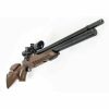The JTS Airacuda Max 5.5mm is a regulated, multi-shot airgun with a striking wooden stock, shrouded barrel, silencer adapter and adjustable cheek piece.
