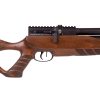 The JTS Airacuda Max 5.5mm is a regulated, multi-shot airgun with a striking wooden stock, shrouded barrel, silencer adapter and adjustable cheek piece.