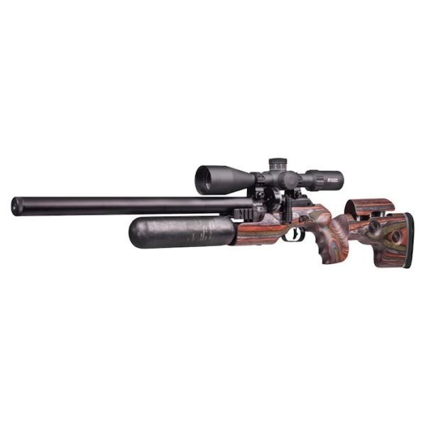 Power, precision, adjustability - The left-handed FX King 600 Green Mountain Camo LH 5.5mm is the ultimate traditional sporter-style airgun with GRS stock.