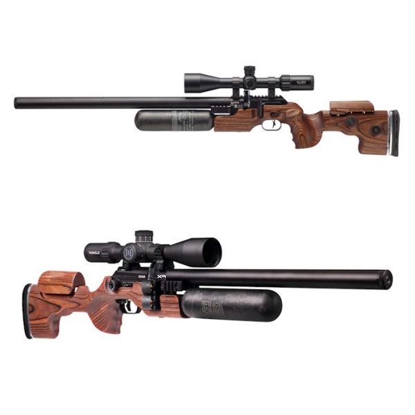 Power, precision, adjustability - The left-handed FX King 600 Hunter Brown LH 5.5mm, the ultimate traditional sporter-style airgun with GRS laminate stock.