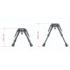 With the Rokstad Carbon Fiber 6-9" Spring Bipod (RSCFP-06) from Vector Optics, you have a sturdy shooting platform that is also light in weight.