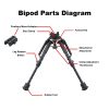 With the Rokstad Carbon Fiber 6-9" Spring Bipod (RSCFP-06) from Vector Optics, you have a sturdy shooting platform that is also light in weight.