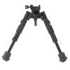 The Leapers UTG Recon 360 TL Bipod 5.5"-7.0" TL-BP02-B for Picatinny rails features 3 position folding legs and lockable leg extensions equipped with nonslip rubberized foot pads.