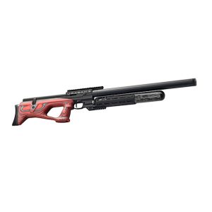 The regulated AGN Technology Uragan 2 700 Red Laminate 5.5mm features a balanced valve, CZ fully shrouded barrel, 20MOA Pic rail and 530cc 300BAR air.
