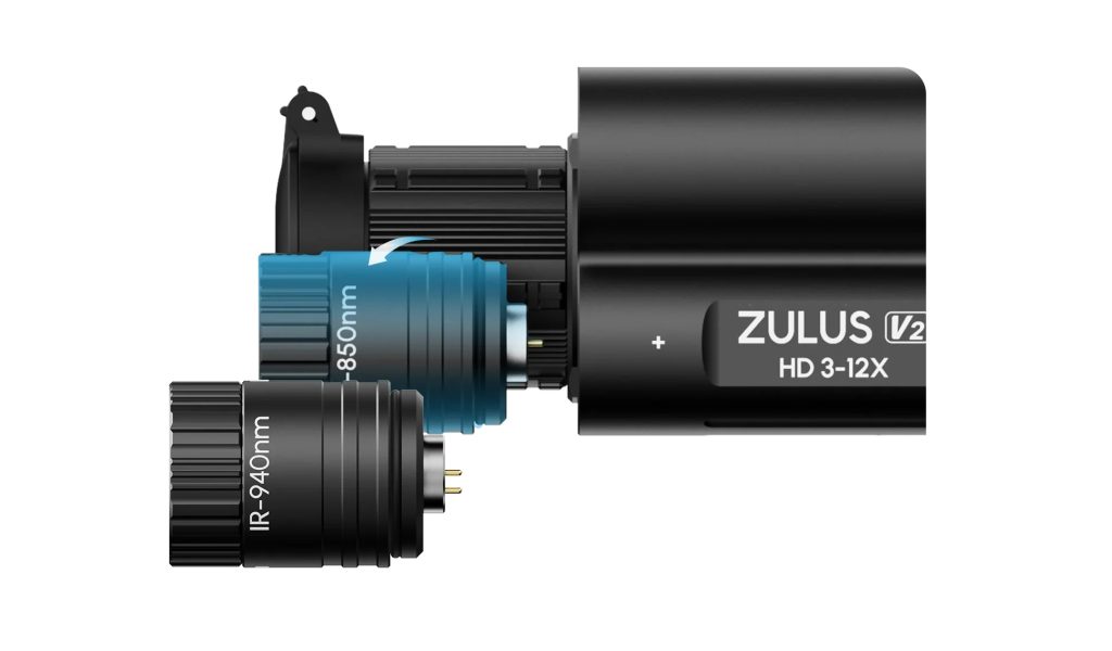 The rugged DNT Zulus HD V2 3-12X LRF ZHD312R-V2 and DNT Zulus HD V2 5-20X LRF ZHD520R-V2 are compact digital day / night vision scopes with both an integrated Laser Rangefinder, as well as a Ballistic Calculator.
