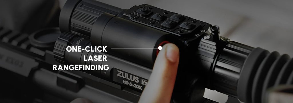 The rugged DNT Zulus HD V2 3-12X LRF ZHD312R-V2 and DNT Zulus HD V2 5-20X LRF ZHD520R-V2 are compact digital day / night vision scopes with both an integrated Laser Rangefinder, as well as a Ballistic Calculator.