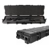 The Glary Tactical Rifle Case 52" Black is durable, lightweight, stackable, TSA approved, waterproof, shakeproof and suitable for all weather! Featuring both Egg Shell and Pick and Pluck foam, 7 snap latches, 4 durable hinges, 2 lock points, roller wheels, 2 comfortable handles, as well as a rubber seal and air valve.