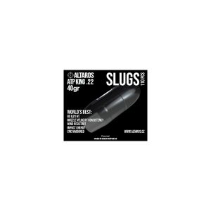Altaros ATP Slugs King .22 5.52mm 40gr 110PCS are are high-precision, CNC-machined for exceptional long-range accuracy and high Ballistic Coefficient. A popular choice for Air Rifle Unlimited Benchrest, and also the slug that set the new world record!