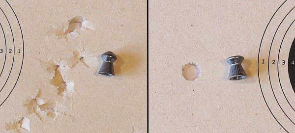 Domed Pellet Hole vs Wadcutter Pellet Hole