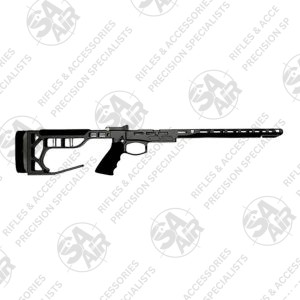 The lightweight, durable Saber Tactical FX DRS Chassis Grey ST0084 turns your DRS tactical with versatile rails, AR grip, a Bagrider and ambidextrous Thumb Rest holes. You also get a height adjustable cheek-piece and two quick-detach sling mount points.