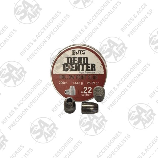 Hit your mark with the JTS Dead Center HP Slugs .22 25.39gr 200PCS. Accurate and consistent with a hollowpoint for expansion on impact.