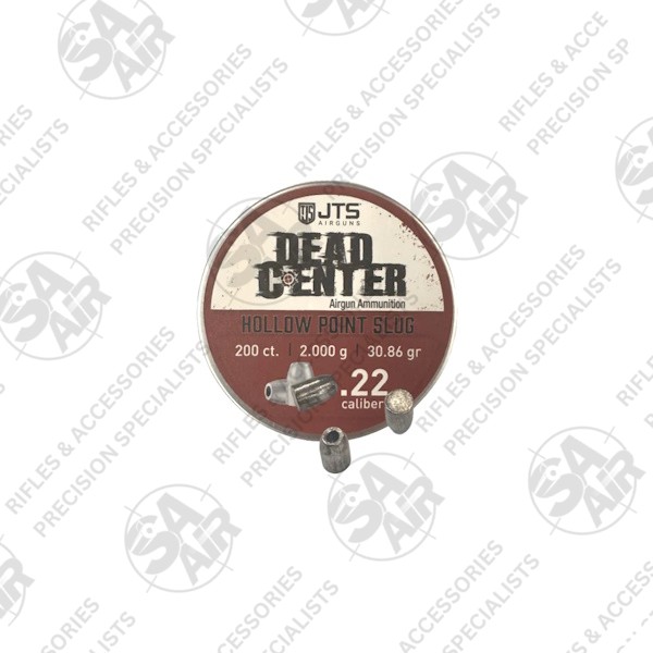Hit your mark with the accurate and consistent JTS Dead Center HP Slugs .22 30.86gr 200PCS. Designed with a hollowpoint for expansion on impact.