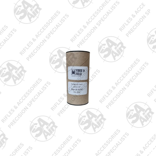 For notable accuracy, consistency and impact, get the Forge & Field Apex HP .2175 30gr Boat Tail 200PCS. These competition-grade Hollow Point slugs boast a much higher BC than that of other popular 30 grain slugs! With a hollow point, boat tail design and superior finish, they deliver on stability and impact.