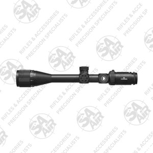 The Discovery MS 6-24x42 AOAC SFP MOA is a popular budget-friendly scope for air rifles and rimfire use. With the scope you get a sunshade, lens covers and lens cleaning cloth, as well as a specifications card and instruction manual.