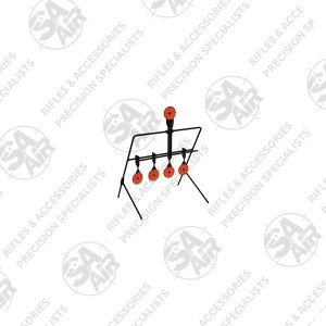 For hours of fun and to improve your shooting, get the T5 Metal Field Reset Target. Featuring 5 in total 5mm thick metal targets that reset when you shoot the top target, so no need to walk downrange to set the targets again.