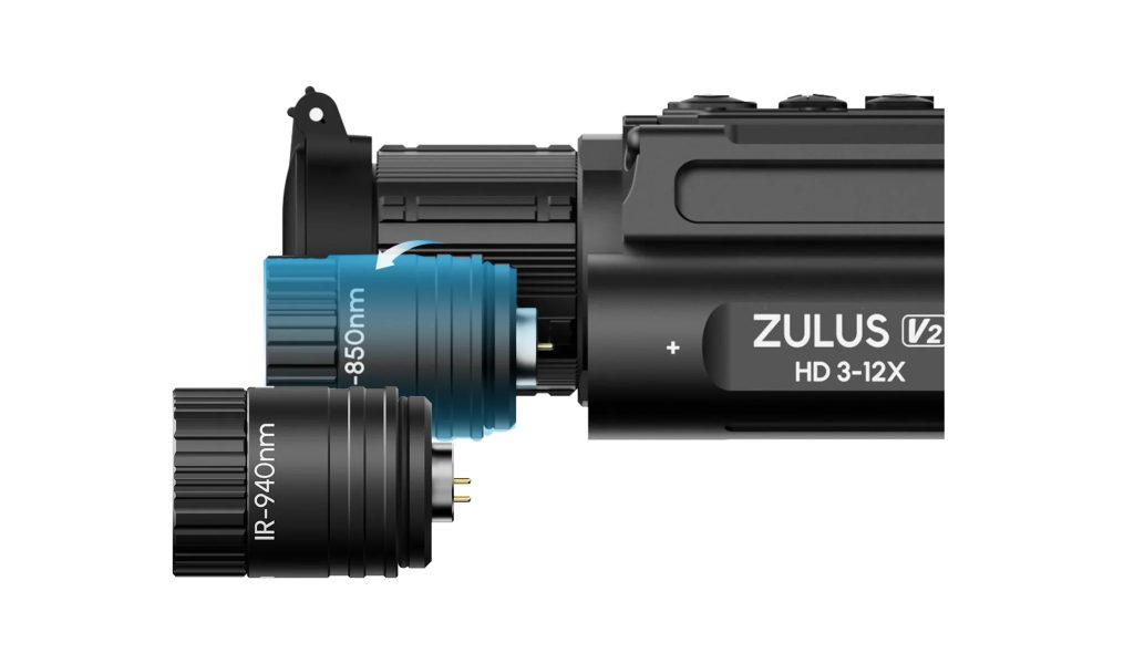 From brightest day to blackest night, the DNT Zulus HD V2 3-12x Digital Day/Night Vision scope keeps every target razor-sharp. You get crystal-clear visuals, combined with a sleek and durable design. Included is a PM20L digital scope mount, Battery Charger and 21700 Batteries.