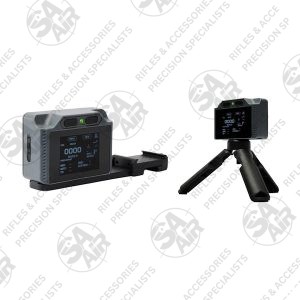 The FX Pocket Chronograph Pro with built-in display reads 200fps to 4,500fps. It also adds environmental, cant and level data, does BC calculation, has Bluetooth apps and a PRS mode. Everything you may ever need in a chronograph in a durable, compact design, along with a Picatinny / ARCA weapon mount, compact bench tripod, USB-C charging cable and a protective FX carry case.